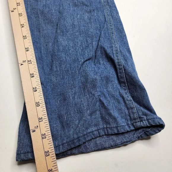 Vintage Gauchos Zip Flare Denim Jeans Scovill Zipper USA Size 33 x‎ 33 - Picture 7 of 11